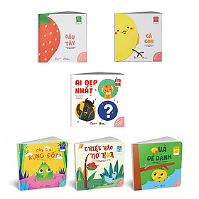 Combo 06 cuốn Ehon Nhật Bản "trò chuyện" : Dâu Tây + Gà Con + "Có một truyện cổ mới" : Chiếc Mào Nở Hoa - Cây Tre Rụng Đốt - Quả Để Dành - Ai đẹp nhất cho bé 0 - 6 tuổi