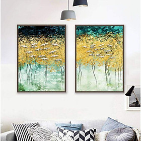 Mua Bộ 2 tranh trừu tượng 50x70 kèm khung