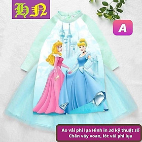 Áo dài cách tân bé gái hình công chúa - Elsa - Pony từ 12-42kg. Áo dài tết