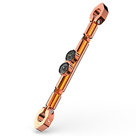 Balance Cross Bar, Universal 22mm Motorcycle Handlebar With Thermometer Watch Strengthen Cross Bar