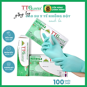 Mua Găng Tay Y Tế Size L Màu Xanh Lá (100 Chiếc)_Không Bột Nitrile TTGLOVES