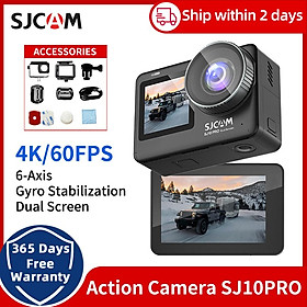 Camera Hành Động SJCAM SJ10 Pro 4K 60FPS Ổn Định Con Quay Hồi Chuyển Cho Xe Đạp Xe Máy Camera Wifi Bỏ Túi Sport Cam Cho Mũ Bảo Hiểm