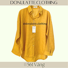 Áo sơ mi nữ voan tơ dáng vừa dài tay kiểu dáng basic nhiều màu sắc - donulatte.clothing Voan Tơ Shirt Freesize