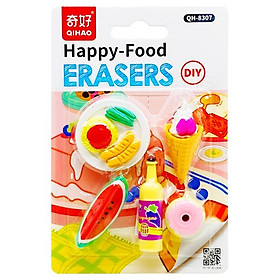 Vỉ Gôm Tẩy Happy Food DIY - Qihao QH8307 - Mẫu 1