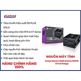 Mua Nguồn máy tính Cooler Master MWE Bronze 1250W V2 Full Range - Hàng chính hãng