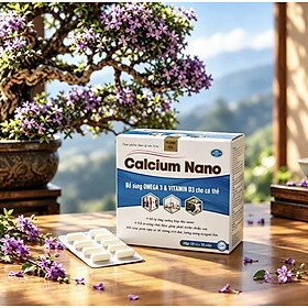 Viên uống Calcium Nano, bổ sung canxi, Giúp Chắc Khỏe Xương, Phát Triển Hệ Xương, Giảm Loãng Xương (Hộp 100viên), vinaphar