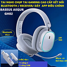 Mua Tai nghe Bluetooth chụp tai gaming cao cấp có Receiver kết nối PC App điều chỉnh Baseus AeQur GH02 _ hàng chính hãng