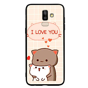 Ốp lưng viền TPU cho điện thoại Samsung Galaxy J8 - I Love U