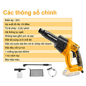 Máy xịt rửa dùng pin INGCO ko kèm pin sạc CPWLI2008 ingco