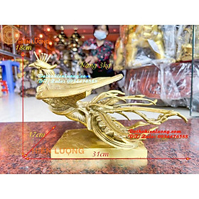 Mua Tượng Phượng Hoàng Tung Cánh Bằng Đồng Vàng Phong Thủy Dài 31cm  Cao 18cm Đẹp Tinh Xảo