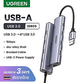 Hub chia USB 3.0 Type-A ra 4 cổng USB 3.0 tốc độ 5Gbps dây bọc dù vỏ nhôm