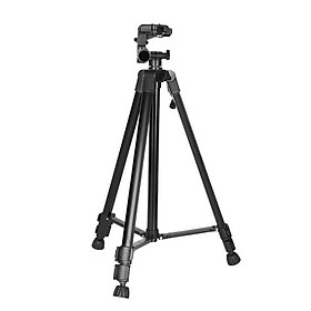 Combo Chân máy ảnh quay phim DSRL Tripod 3366 + Đầu kẹp điện thoại Selfie - Giao màu ngẫu nhiên