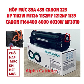 Hộp Mực 35A/85A dành cho HP P1102 P1102w M1136 M1130 M1132mf M1212nf M1139 Mực in Canon 6000 6030w 6030 3050 6018 312-325 MF 3010 -hàng chính hãng Alpha Cartridge 