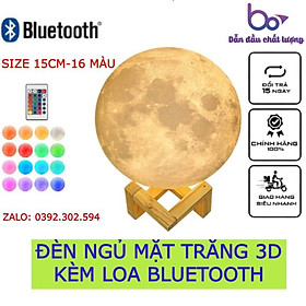 Mua ĐÈN NGỦ MẶT TRĂNG 3D KÈM LOA BLUETOOTH SIZE 12CM-15CM-18CM  CÓ ĐIỀU KHIỂN