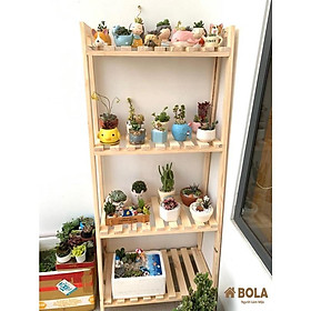 Mua Kệ thang gỗ / Kệ gỗ Decor 4 tầng trang trí nhà cửa Bola