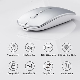 Mua Chuột Bluetooth không dây sạc pin lại TEKKIN INPHIC M1P ko tiếng click - hàng nhập khẩu