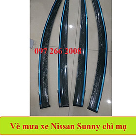 Vè che mưa xe nissan sunny đời 2013- 2021, 2022 - hàng chỉ mạ crom cao cấp
