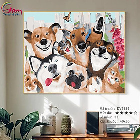 Tổng hợp tranh số hóa tự tô màu bán chạy hot trend 2021 sale khung 1.6cm