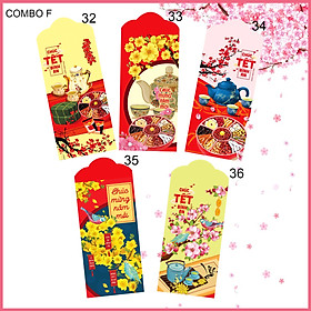 Xấp 10 Bao Lì Xì Cao Cấp 2021 - (nhiều mẫu mã lựa chọn) Chúc Năm Mới Tết Tân Sửu 2021 Trọn Vẹn Yêu Thương, Phát Tài Phát Lộc, Sức Khỏe Dồi Dào, Vạn Sự Bình An