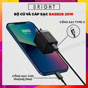 Mua Bộ Củ Và Cáp Sạc Nhanh Baseus Super Si Quick Charger 20W - Hàng Chính Hãng