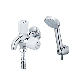 Mua Vòi sen tắm lạnh gắn tường Caesar S038C  tay dây sen xi (bao gồm củ sen và tay dây )