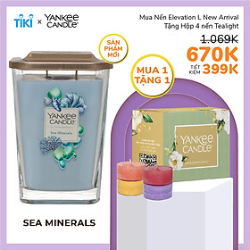 Nến ly vuông Elevation Yankee Candle size L - Sea Minerals (552g)