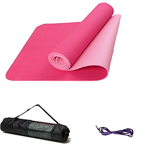 Thảm Tập Yoga TPE 6mm 2 lớp Đại Nam Sport (Có Túi đứng và dây buộc)