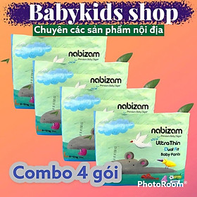 TÃ/BỈM -COMBO 4 GÓI- Nabizam NỘI ĐỊA HÀN / siêu mõng/ siêu mềm/ siêu thắm hút cho bé yêu