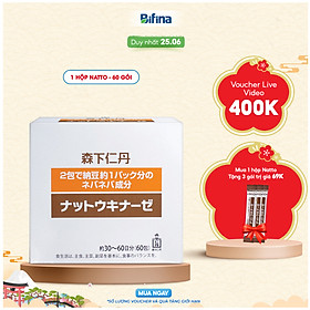 Thực phẩm bảo vệ sức khỏe Nattokinase Jintan Nhật Bản, hỗ trợ giảm mỡ máu, ngừa đột quỵ, tai biến, hộp 60 gói