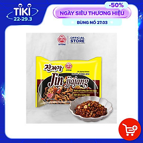 Combo 5 gói mì xốt tương đen Jin Jjajang Ramen Ottogi gói 135g
