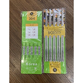 Đũa inox 304 cao cấp Hàn Quốc(Set 5 đôi) - hàng đẹp giá tốt