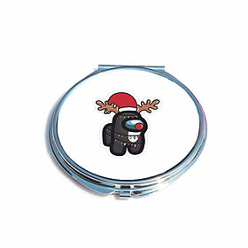 Gương mini cầm tay IN HÌNH Among Us ver Giáng Sinh