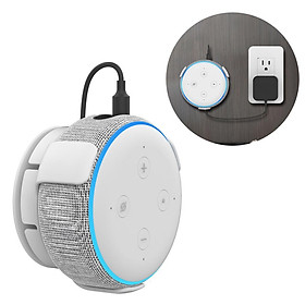 Giá treo tường cho hộp âm thanh trong nhà EchoDot thế hệ thứ 3 Giá đỡ cho Echo Dot 3 bằng vít Màu sắc: Trắng