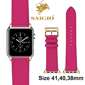 Dây Apple Watch 41mm 40mm 38mm, Chất Liệu Da Bò Cao Cấp, Dây Đeo Phong Cách Cổ Điển, Đơn Giản Và Tinh Tế, Tương Thích Các Phiên Bản Series 9/8/7/6/5/4/3/2/1/SE/SE2