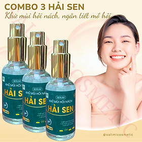 COMBO 3 Lọ Xịt Khử Mùi Hôi Nách HẢI SEN 30ml, Ngăn Tiết Mồ Hôi, Khử Mùi Hôi Chân, Không Ố Vàng Áo