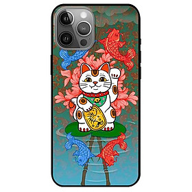 Ốp lưng dành cho Iphone 12 Mini - Iphone 12 - Iphone 12 Pro - Iphone 12 Pro Max mẫu Mèo Và Cá Chép