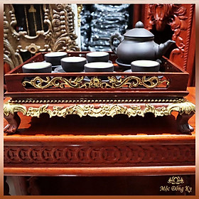 Mua Khay Trà Chân Quỳ Gỗ Hương Thếp Vàng Sang Trọng
