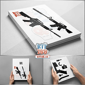 Súng đồ chơi M4A1 Scope liên thanh đạn thạch 2020  Súng đồ chơi đạn thạch  cao cấp
