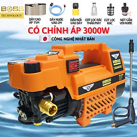 Máy rửa xe mini áp suất cao - Có chỉnh áp tặng kèm bình bọt và dây 15m ...