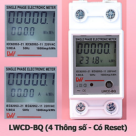 Mua Đồng hồ đo điện tử LWCD-BQ  LWCD-BG  LWCD-DS  Công tơ điện tử LW 80A 220V AC dùng cho điện 1 Pha