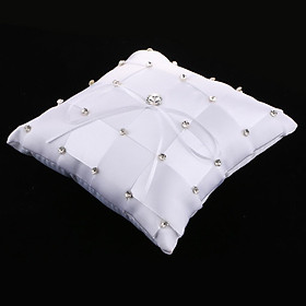 Wedding Reception Party Satin Crystal Grid Style   Bearer Pillow Cushion