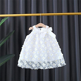 Đầm bé gái xinh xắn, váy xòe cho bé họa tiết hoa từ 8-16kg Easy Baby (SD-3753G)