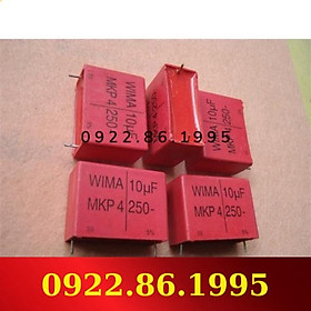 1 Tụ Điện Tần Số Mkp4 WIMA 250v 10uf hàng mới về