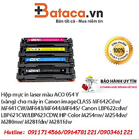 Mua Hộp mực in laser màu vàng CRG 054Y dùng cho máy in HP Color M254nw/ M254dw/ M280nw/ M281fdn/ M281fdw (CF542A - 203A) Canon imageCLASS MF642Cdw/MF641CW/MF643/MF644/MF645/ Canon LBP622cdw/LBP621CW/LBP623CDW - Hàng nhập khẩu