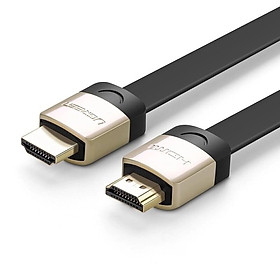 Cáp tín hiệu HDMI dẹt hỗ trợ 3D 4K dài 1M màu đen UGREEN HD10259Hd123 Hàng chính hãng