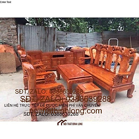 Mua Bàn ghế phòng khách quốc đào tay 12 gỗ Xoan