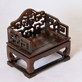 ĐOẢN KỶ - GHẾ NGAI - GHẾ GỖ CHẠM KHẮC KIỂU CỔ MINI BẰNG GỖ ĐỂ TRANG TRÍ 