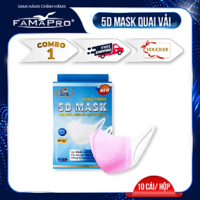 HỘP - FAMAPRO 5D DÂY VẢI - Khẩu trang y tế kháng khuẩn 3 lớp Famapro 5D