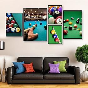 Mua (ẢNH THẬT) Tranh treo tường trang trí decor quán bida  tặng kèm đinh treo