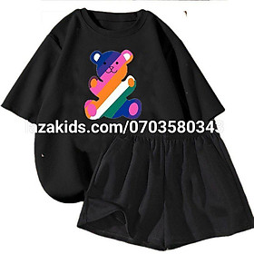 Bộ đùi bé gái 45kg 30kg 35kg 50kg 25kg bao gồmquần đùi bé gái áo thun cotton loại 1 siêu đáng yêu màu sắc tươi sáng
